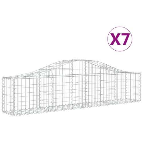 Lučne gabionske košare 7 kom 200x30x40/60 cm pocinčano željezo - 200 x 30 x 40/60 cm 7 Cijena