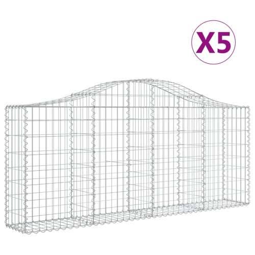Lučne gabionske košare 5 kom 200x30x80/100 cm pocinčano željezo - 200 x 30 x 80/100 cm 5 Cijena