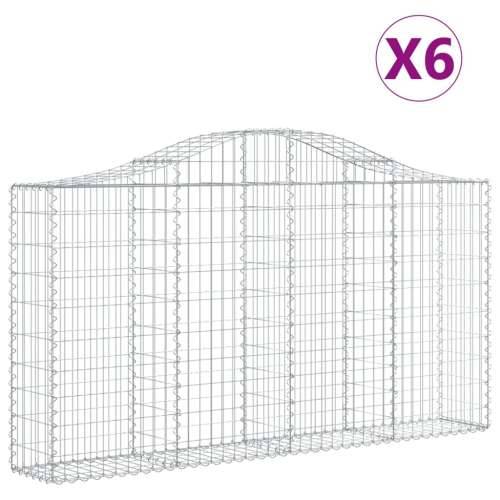 Lučne gabionske košare 6 kom 200x30x100/120cm pocinčano željezo - 200 x 30 x 100/120 cm 6 Cijena