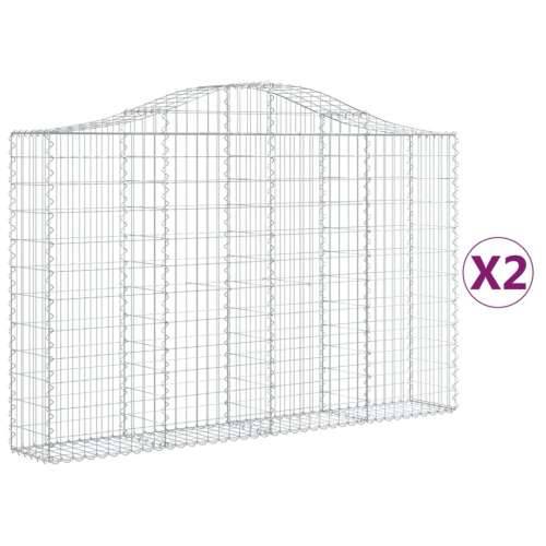 Lučne gabionske košare 2 kom 200x30x120/140cm pocinčano željezo - 200 x 30 x 120/140 cm 2 Cijena