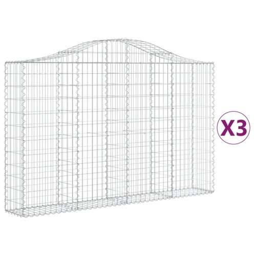 Lučne gabionske košare 3 kom 200x30x120/140cm pocinčano željezo - 200 x 30 x 120/140 cm 3 Cijena