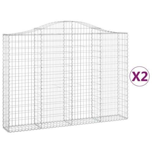 Lučne gabionske košare 2 kom 200x30x140/160cm pocinčano željezo - 200 x 30 x 140/160 cm 2 Cijena