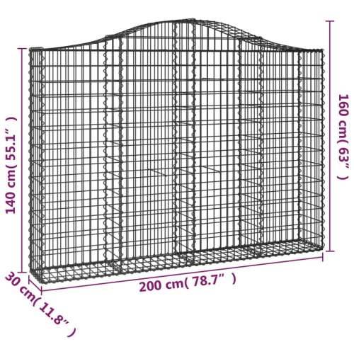 Lučne gabionske košare 2 kom 200x30x140/160cm pocinčano željezo - 200 x 30 x 140/160 cm 2 Cijena