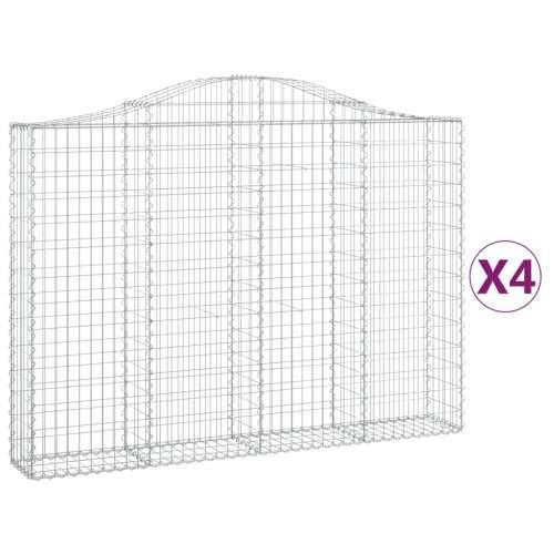Lučne gabionske košare 4 kom 200x30x40/60 cm pocinčano željezo - 200 x 30 x 140/160 cm 4 Cijena