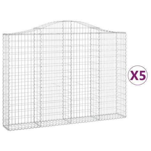 Lučne gabionske košare 5 kom 200x30x40/60 cm pocinčano željezo - 200 x 30 x 140/160 cm 5 Cijena