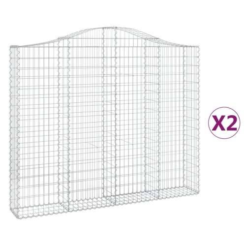 Lučne gabionske košare 2 kom 200x30x160/180cm pocinčano željezo - 200 x 30 x 160/180 cm 2 Cijena