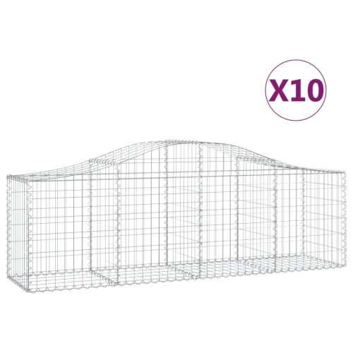 Lučne gabionske košare 10 kom 200x50x60/80 cm pocinčano željezo - 200 x 50 x 60/80 cm 10 Cijena