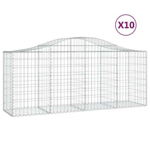 Lučne gabionske košare 10 kom 200x50x80/100cm pocinčano željezo - 200 x 50 x 80/100 cm 10 Cijena