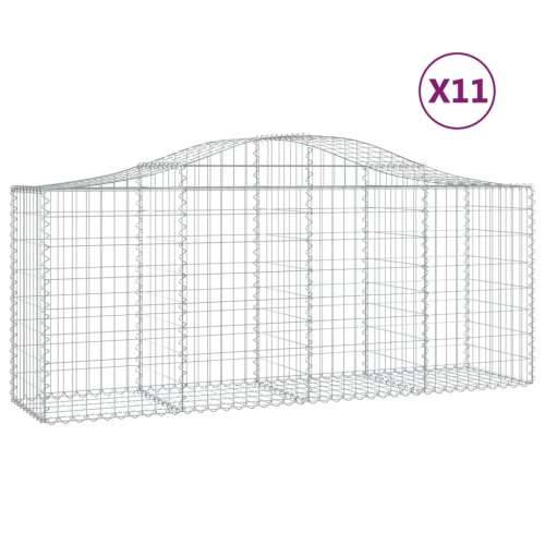 Lučne gabionske košare 11 kom 200x50x80/100cm pocinčano željezo - 200 x 50 x 80/100 cm 11 Cijena