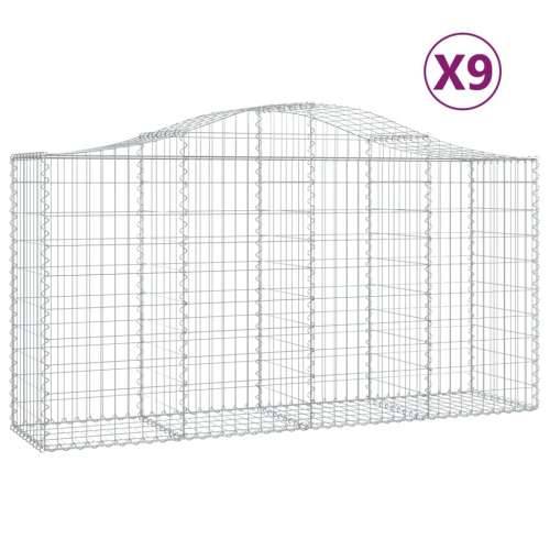 Lučne gabionske košare 9 kom 200x50x100/120cm pocinčano željezo - 200 x 50 x 100/120 cm 9 Cijena