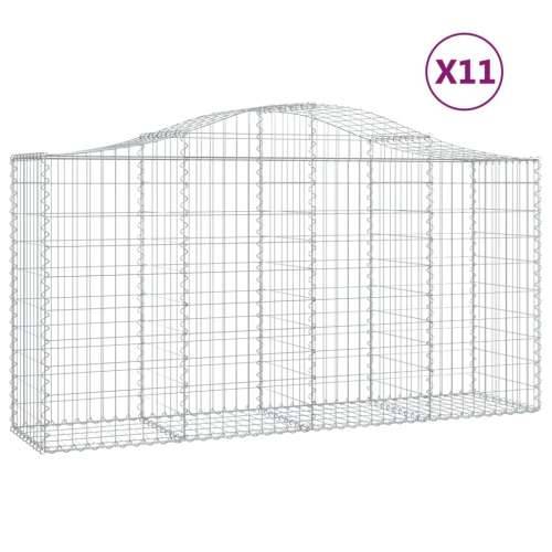 Lučne gabionske košare 11kom 200x50x100/120cm pocinčano željezo - 200 x 50 x 100/120 cm 11 Cijena