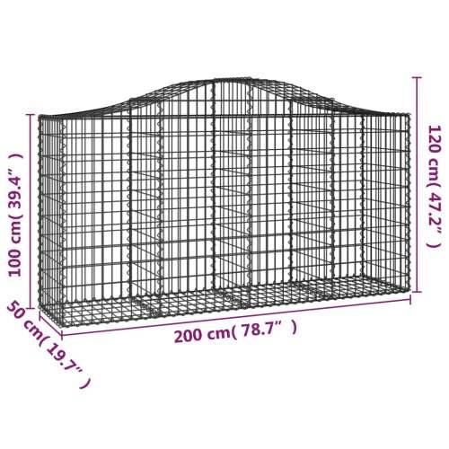 Lučne gabionske košare 11kom 200x50x100/120cm pocinčano željezo - 200 x 50 x 100/120 cm 11 Cijena