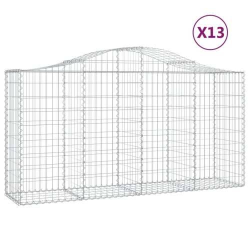 Lučne gabionske košare 13kom 200x50x100/120cm pocinčano željezo - 200 x 50 x 100/120 cm 13 Cijena