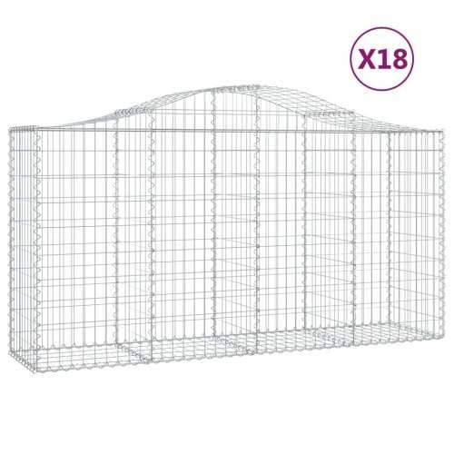 Lučne gabionske košare 18kom 200x50x100/120cm pocinčano željezo - 200 x 50 x 100/120 cm 18 Cijena
