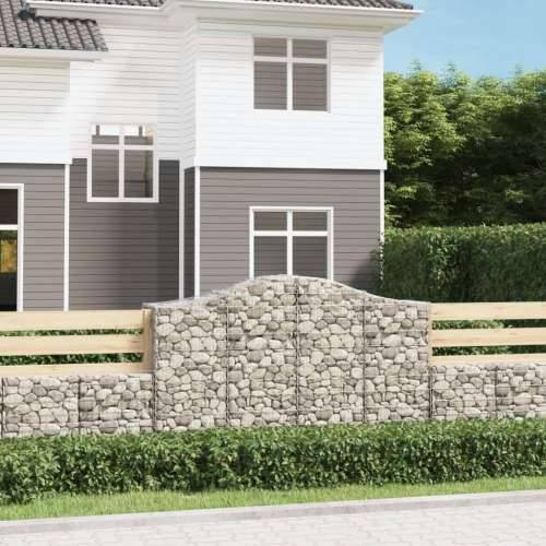 Lučne gabionske košare 9 kom 200x50x120/140cm pocinčano željezo - 200 x 50 x 120/140 cm 9 Cijena