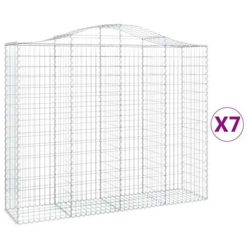 Lučne gabionske košare 7 kom 200x50x160/180cm pocinčano željezo - 200 x 50 x 160/180 cm 7 Cijena