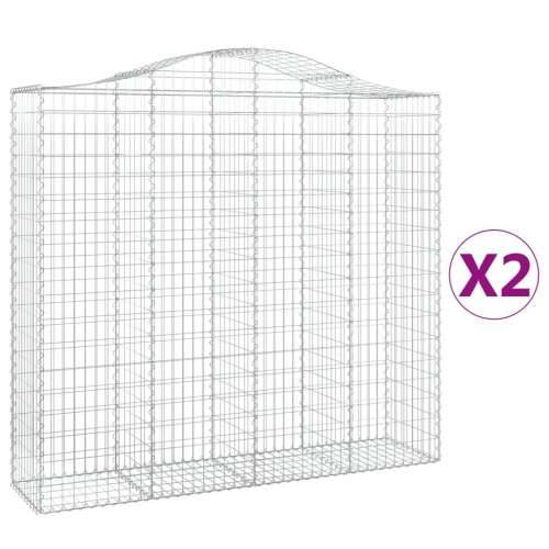 Lučne gabionske košare 2 kom 200x50x180/200cm pocinčano željezo - 200 x 50 x 180/200 cm 2 Cijena