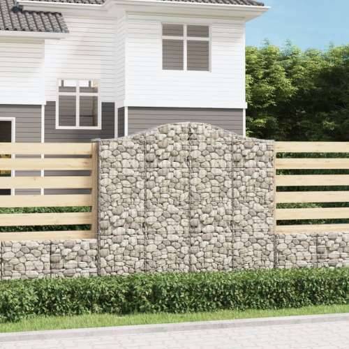 Lučne gabionske košare 8 kom 200x50x180/200cm pocinčano željezo - 200 x 50 x 180/200 cm 8 Cijena