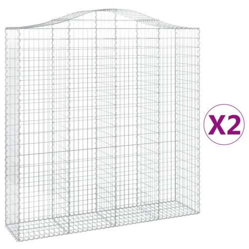 Lučne gabionske košare 2 kom 200x50x200/220cm pocinčano željezo - 200 x 50 x 200/220 cm 2 Cijena