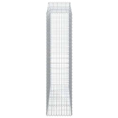 Lučne gabionske košare 4 kom 200x50x200/220cm pocinčano željezo - 200 x 50 x 200/220 cm 4 Cijena