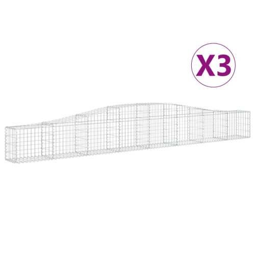 Lučne gabionske košare 3 kom 400x30x40/60 cm pocinčano željezo - 400 x 30 x 40/60 cm 3 Cijena