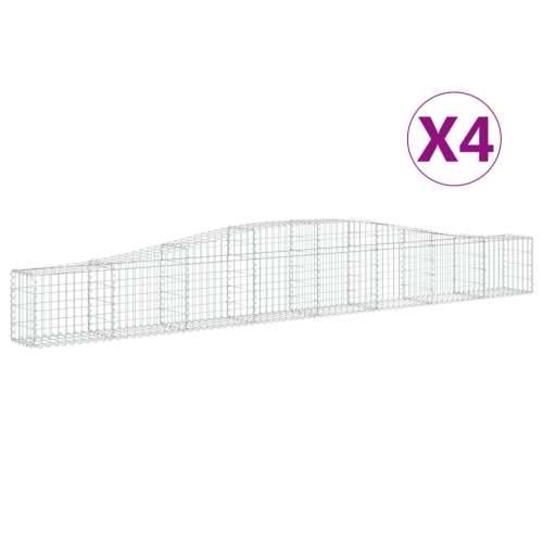 Lučne gabionske košare 4 kom 400x30x40/60 cm pocinčano željezo - 400 x 30 x 40/60 cm 4 Cijena