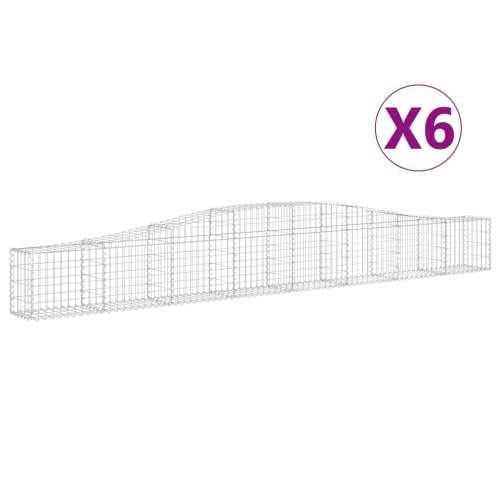 Lučne gabionske košare 6 kom 400x30x40/60 cm pocinčano željezo - 400 x 30 x 40/60 cm 6 Cijena