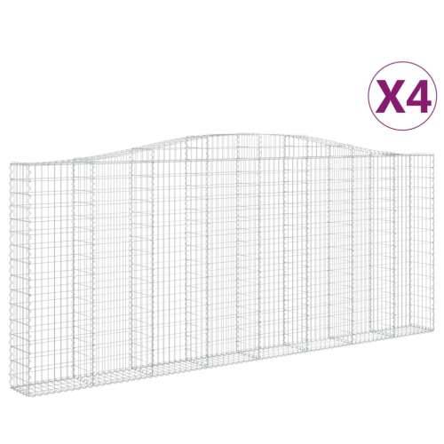 Lučne gabionske košare 4 kom 400x30x160/180cm pocinčano željezo - 400 x 30 x 160/180 cm 4 Cijena