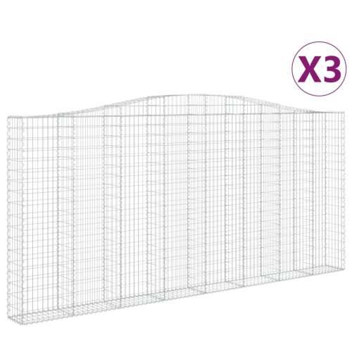 Lučne gabionske košare 3 kom 400x30x180/200cm pocinčano željezo - 400 x 30 x 180/200 cm 3 Cijena