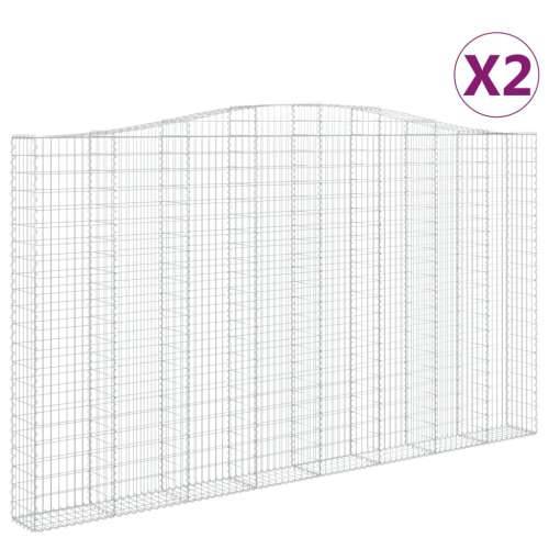 Lučne gabionske košare 2 kom 400x30x220/240cm pocinčano željezo - 400 x 30 x 220/240 cm 2 Cijena