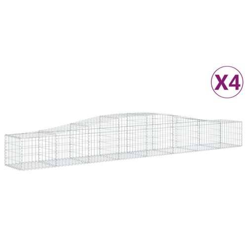 Lučne gabionske košare 4 kom 400x50x40/60 cm pocinčano željezo - 400 x 50 x 40/60 cm 4 Cijena