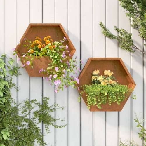 Zidne sadilice 2 kom boja hrđe od čelika COR-TEN 46x10x40 cm - 46 x 10 x 40 cm 2 Cijena