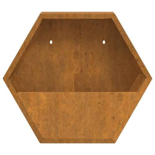 Zidne sadilice 2 kom boja hrđe od čelika COR-TEN 46x10x40 cm - 46 x 10 x 40 cm 2 Cijena