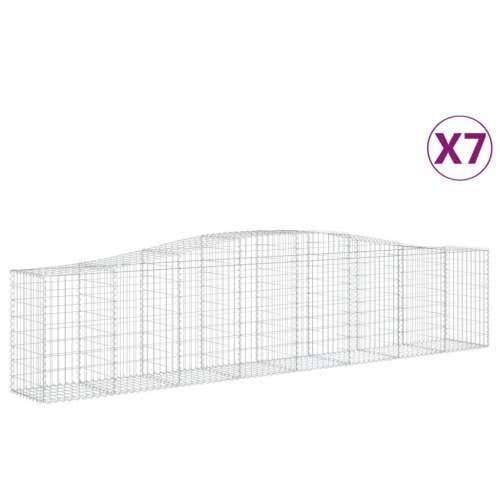 Lučne gabionske košare 7 kom 400x50x80/100 cm pocinčano željezo - 400 x 50 x 80/100 cm 7 Cijena