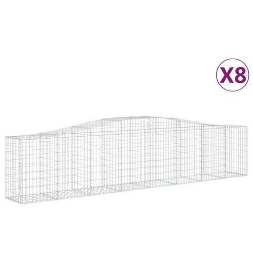 Lučne gabionske košare 8 kom 400x50x80/100 cm pocinčano željezo - 400 x 50 x 80/100 cm 8 Cijena