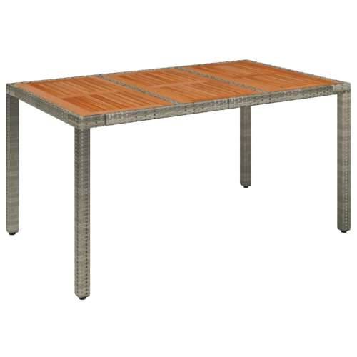 Vrtna garnitura - 5-dijelni vrtni blagovaonski set sivi od poliratana - Siva Dužina stola 150 cm 4 Cijena