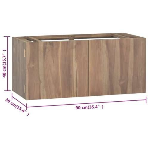 Zidni kupaonski ormarić 90x39x40 cm od masivne tikovine - 90 x 39 x 40 cm 1 Cijena