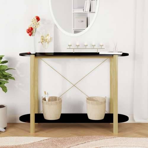 Konzolni stol crni 110 x 38 x 75 cm od konstruiranog drva - Crna 1 Cijena