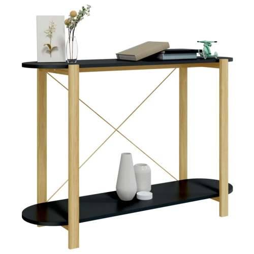 Konzolni stol crni 110 x 38 x 75 cm od konstruiranog drva - Crna 1 Cijena