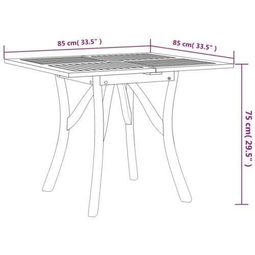 Vrtni stol 85x85x75 cm od masivnog bagremovog drva - 85 x 85 x 75 cm 1 Četvrtasto Cijena