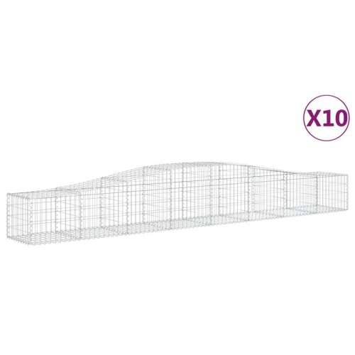 Lučne gabionske košare 10 kom 400x50x40/60 cm pocinčano željezo - 400 x 50 x 40/60 cm 10 Cijena