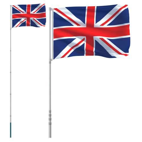 Zastava Ujedinjenog Kraljevstva i jarbol 5,5 m aluminijski Cijena