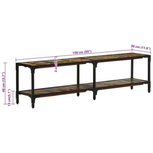 TV ormarić 150 x 30 x 41 cm od masivnog obnovljenog drva - 1 41 cm 150 cm masivno obnovljeno drvo Cijena