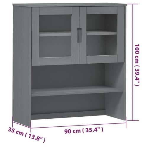 Gornji element za komodu MOLDE sivi 90x35x100 cm od borovine - Siva 1 Cijena