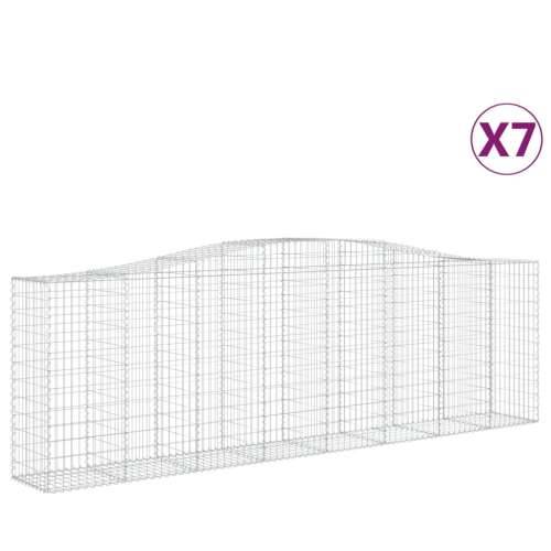 Lučne gabionske košare 7 kom 400x50x120/140cm pocinčano željezo - 400 x 50 x 120/140 cm 7 Cijena