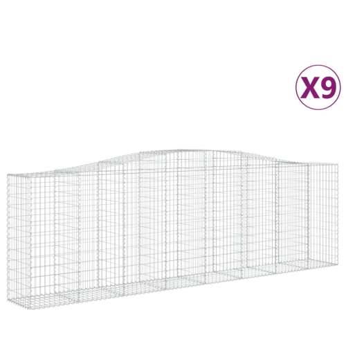 Lučne gabionske košare 9 kom 400x50x120/140cm pocinčano željezo - 400 x 50 x 120/140 cm 9 Cijena