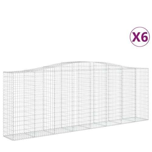 Lučne gabionske košare 6 kom 400x50x140/160cm pocinčano željezo - 400 x 50 x 140/160 cm 6 Cijena