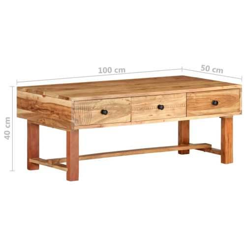 Stolić za kavu 100 x 50 x 40 cm od masivnog drva bagrema Cijena