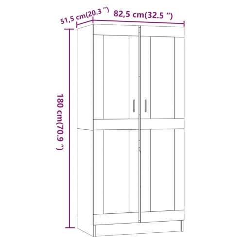 Ormar boja dimljenog hrasta 82,5x51,5x180 cm konstruirano drvo - Dimljeni hrast 1 Cijena