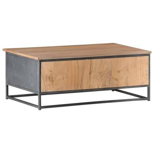 Stolić za kavu sivi 90 x 50 x 35 cm od masivnog bagremovog drva Cijena